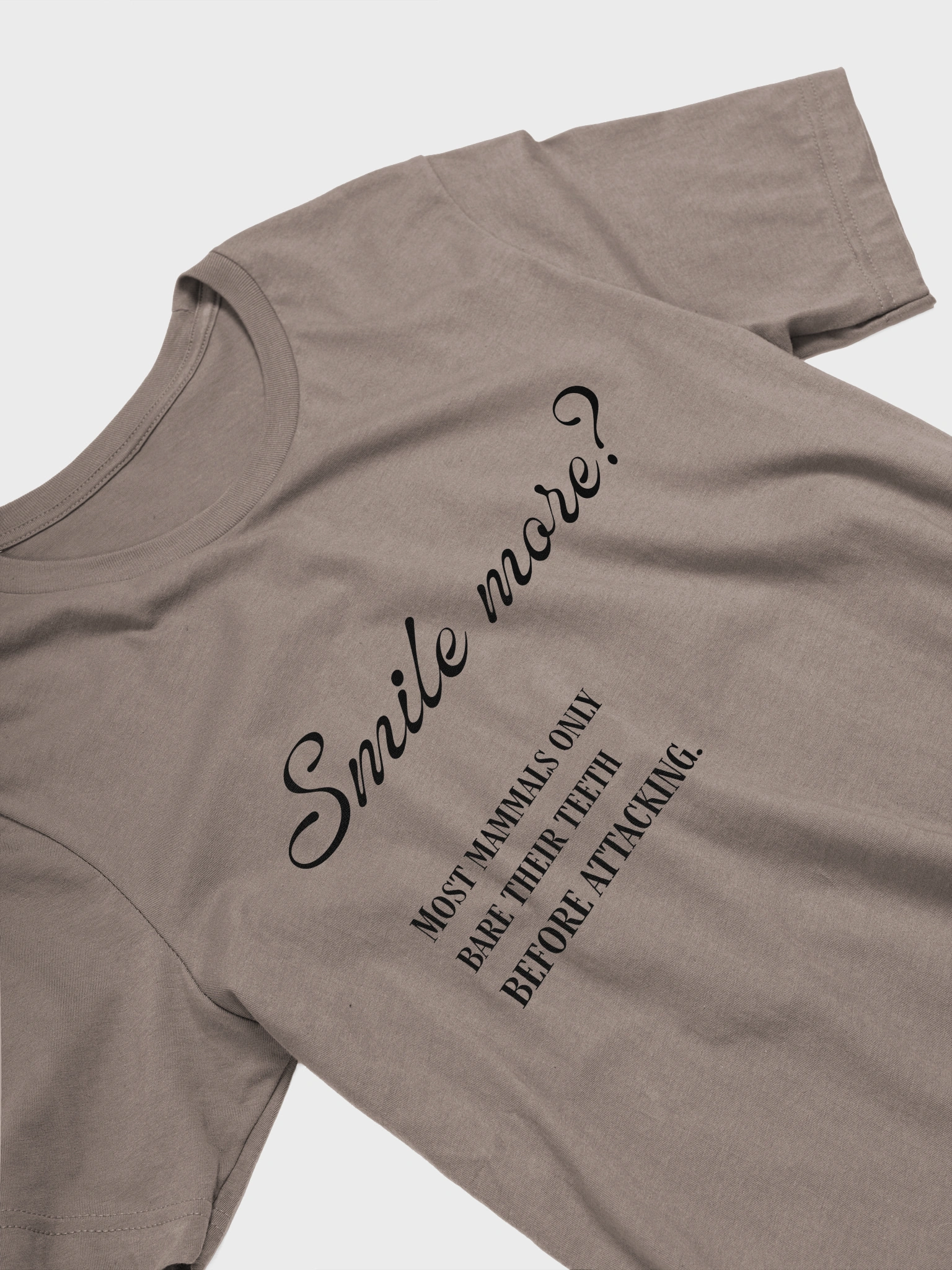 "smile" feminist teeth-baring tee