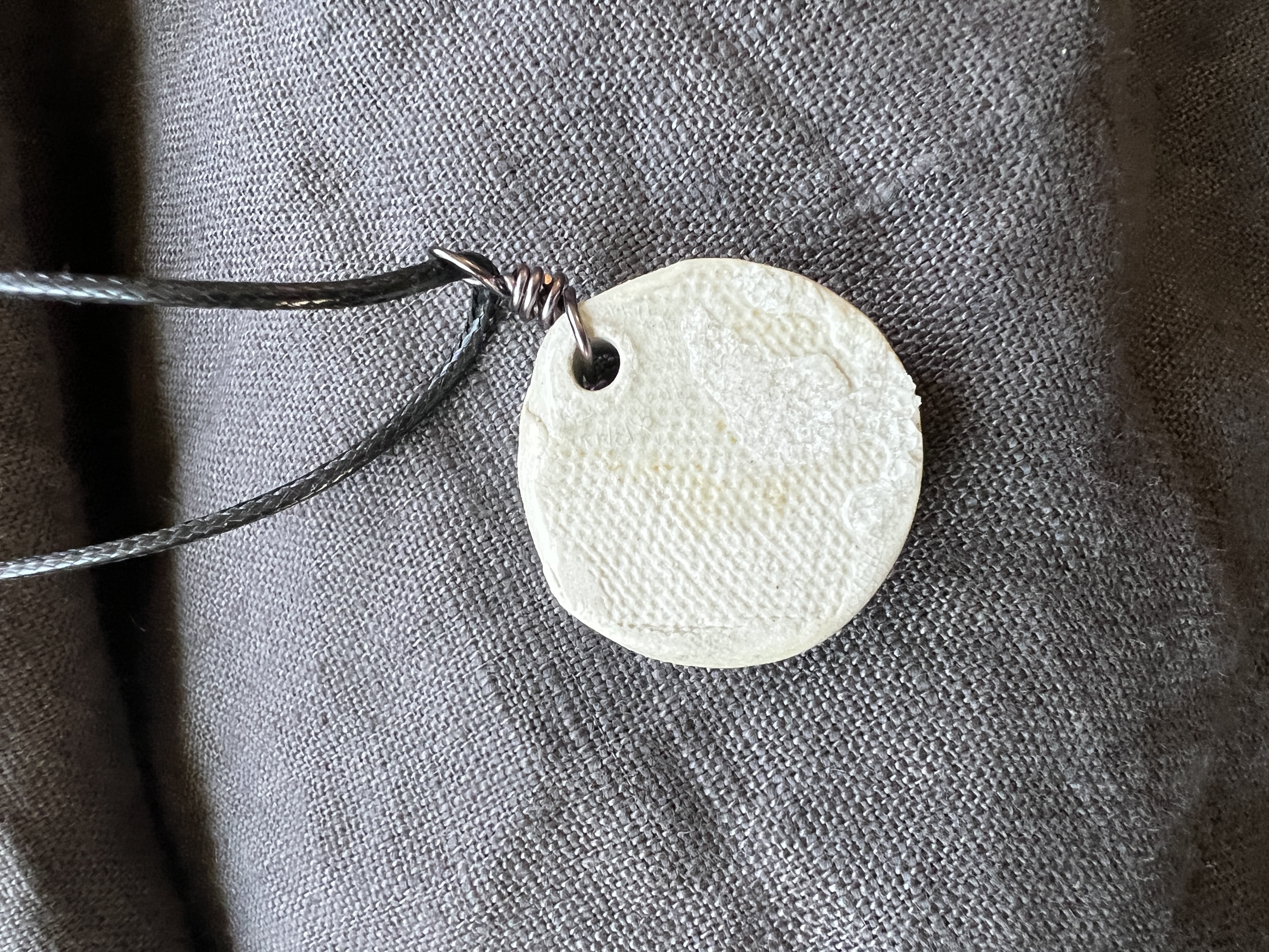 Handcrafted Glass and Ceramic Pendant