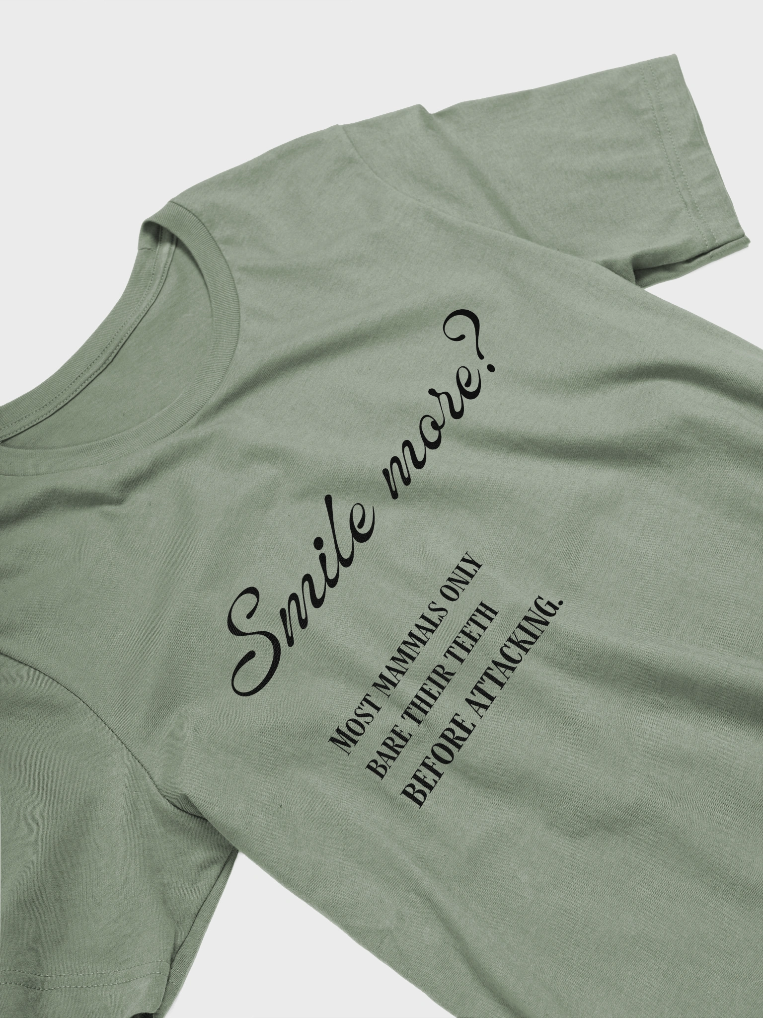 "smile" feminist teeth-baring tee