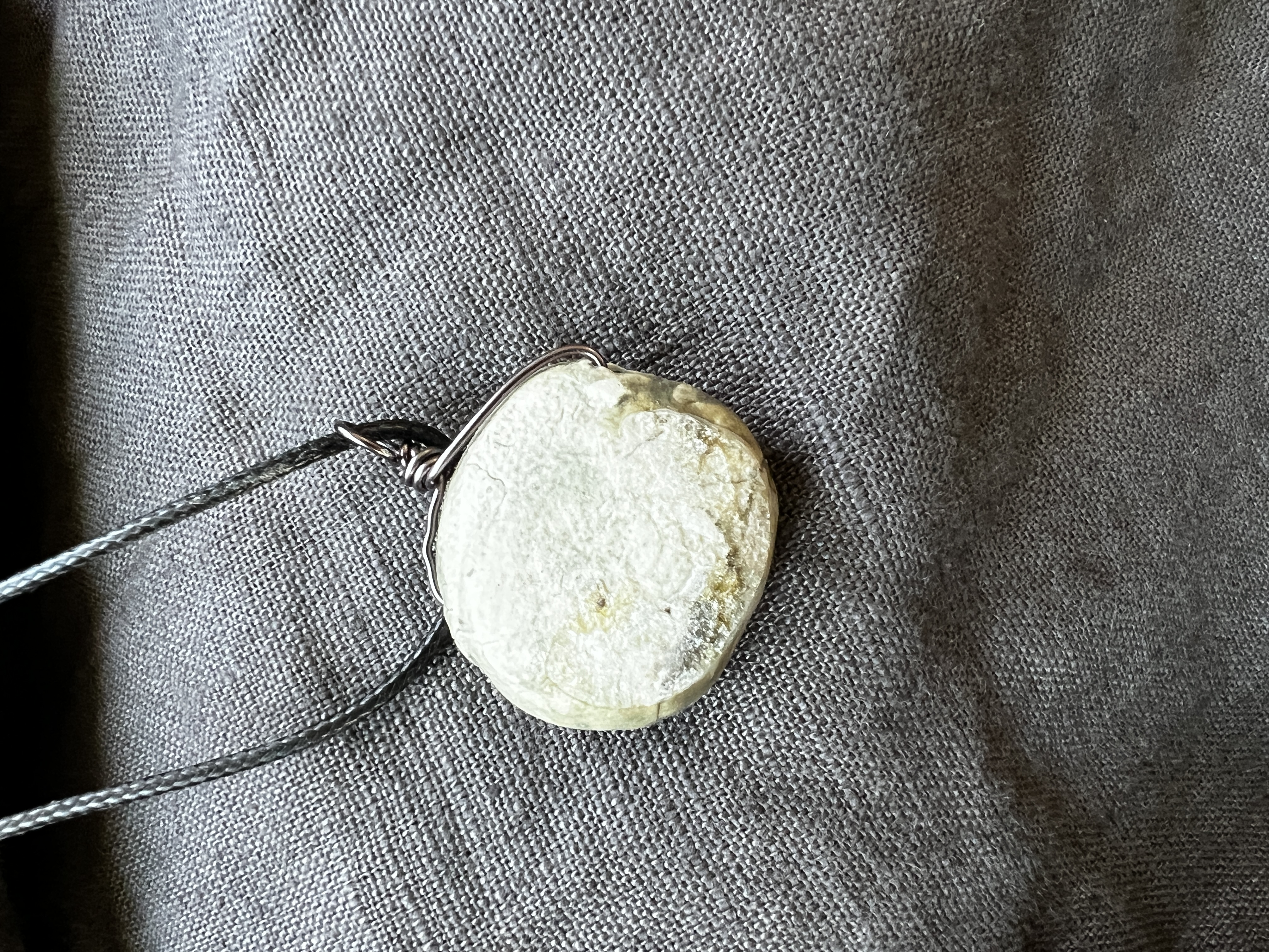 Handcrafted Glass and Amber Pendant