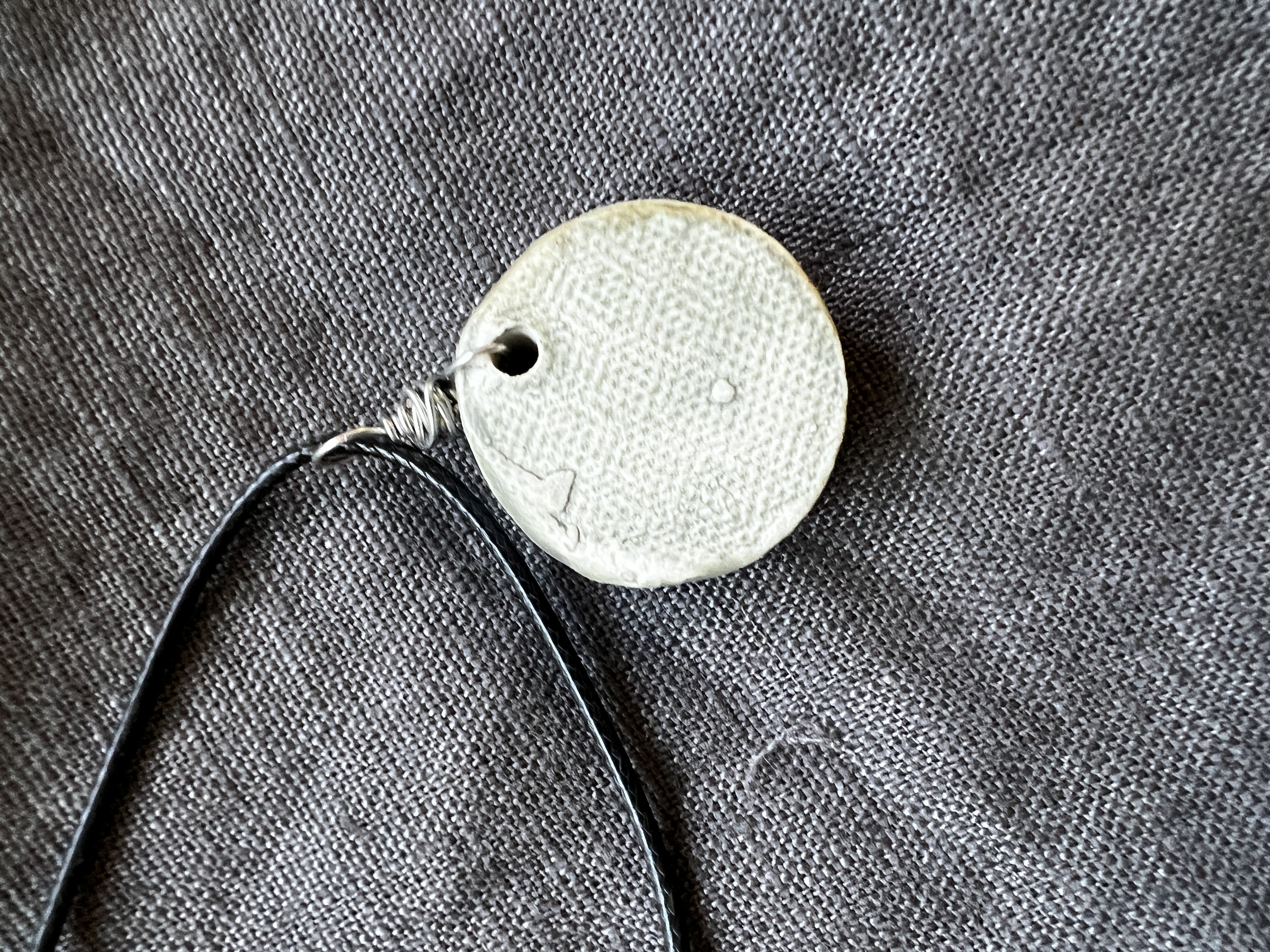 Handmade Glass and Ceramic Pendant