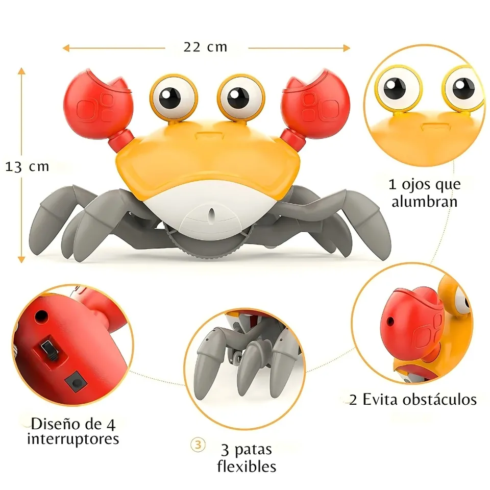Juguete musical de cangrejo