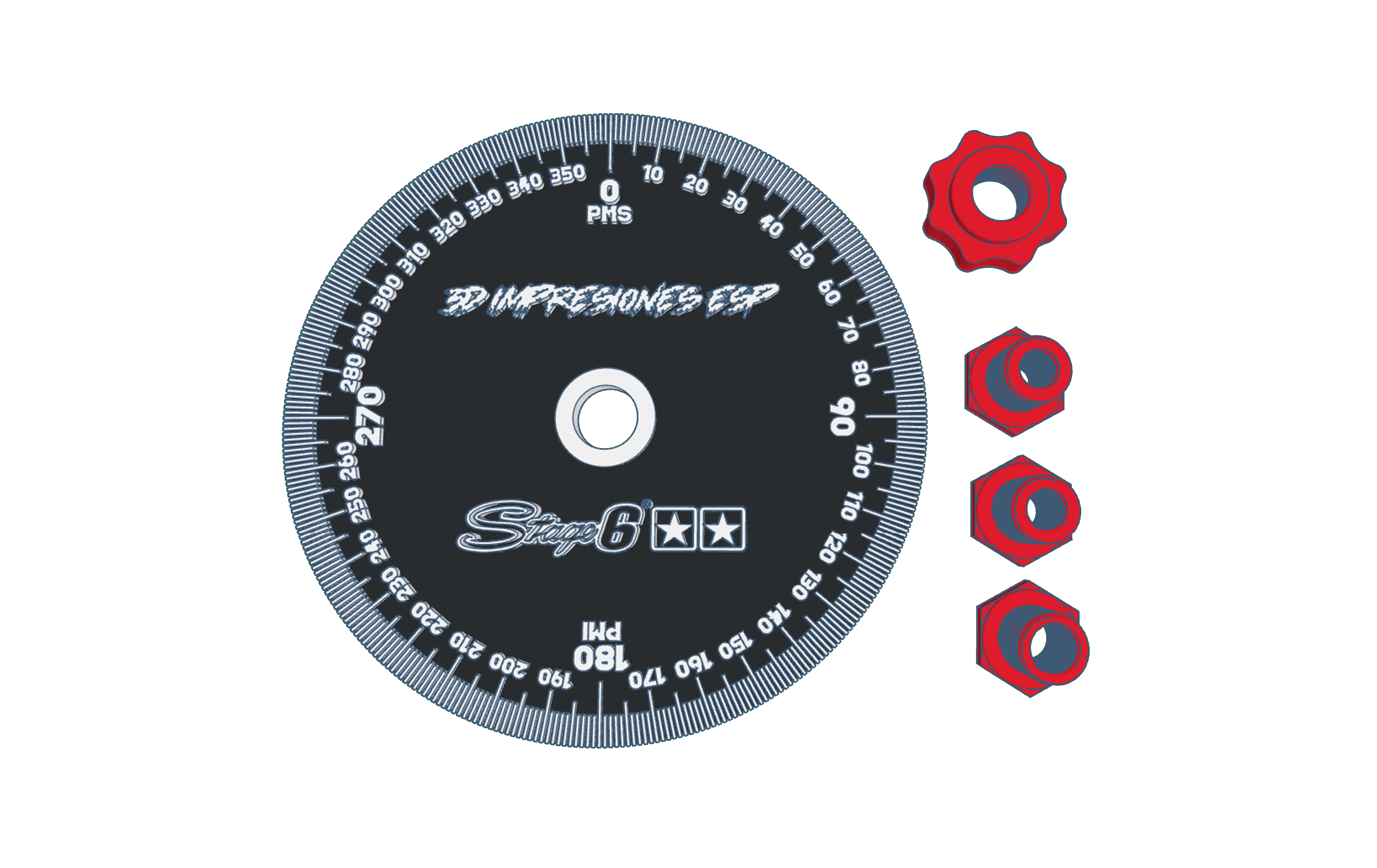 Goniometro 100% Personalizado + Roscas (derbi/am6/minarelli Horizontal)
