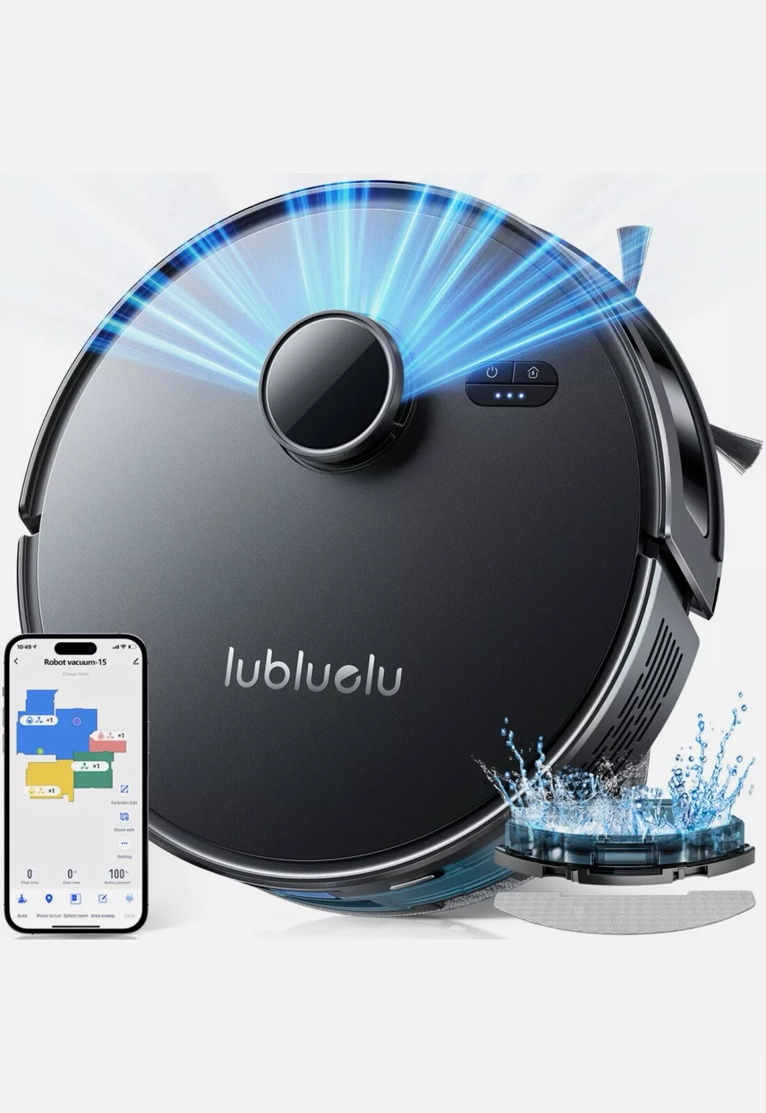 Lubluelu L15 Robot Vacuum Cleaner, Robot Vacuum And Mop Combo, Auto-Charging