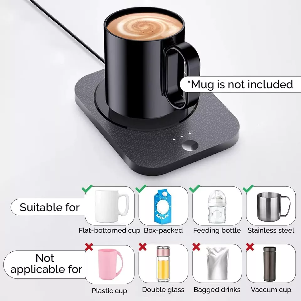 3 Levels Smart USB Coffee Mug Warmer Tea Milk Cup Heater Pad Heating Plate