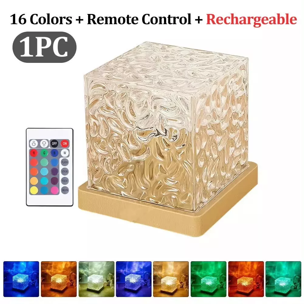 Remote Aurora Projector Lamp Cube Northern Lights Dynamic Water Wave Light UK