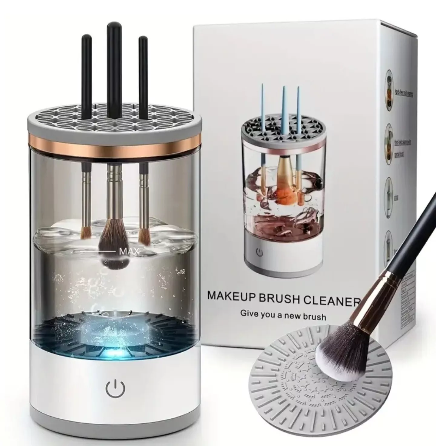 Electric Makeup Brush Cleaner Machine Portable Automatic USB Brush Cleaning Tool