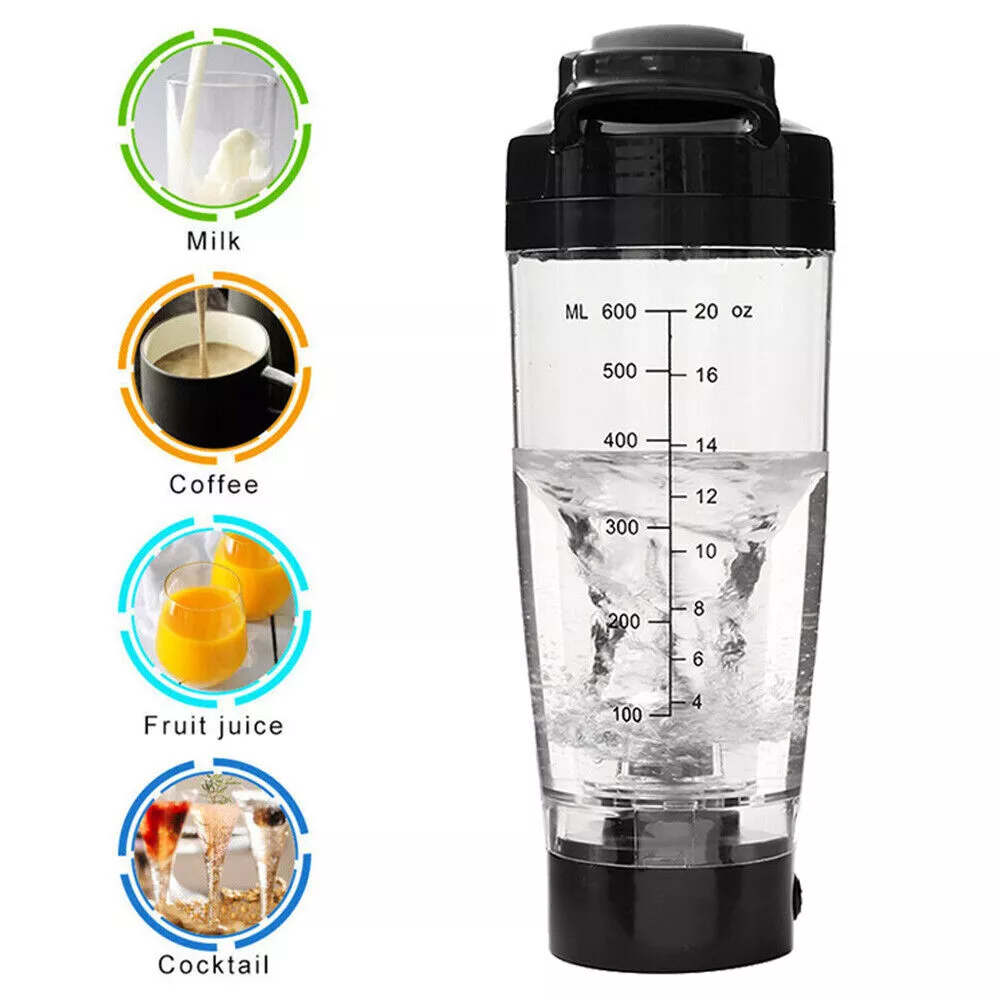 600ML Electric Protein Mixer Shaker Bottle Drink Vortex Cup Portable Blender UK