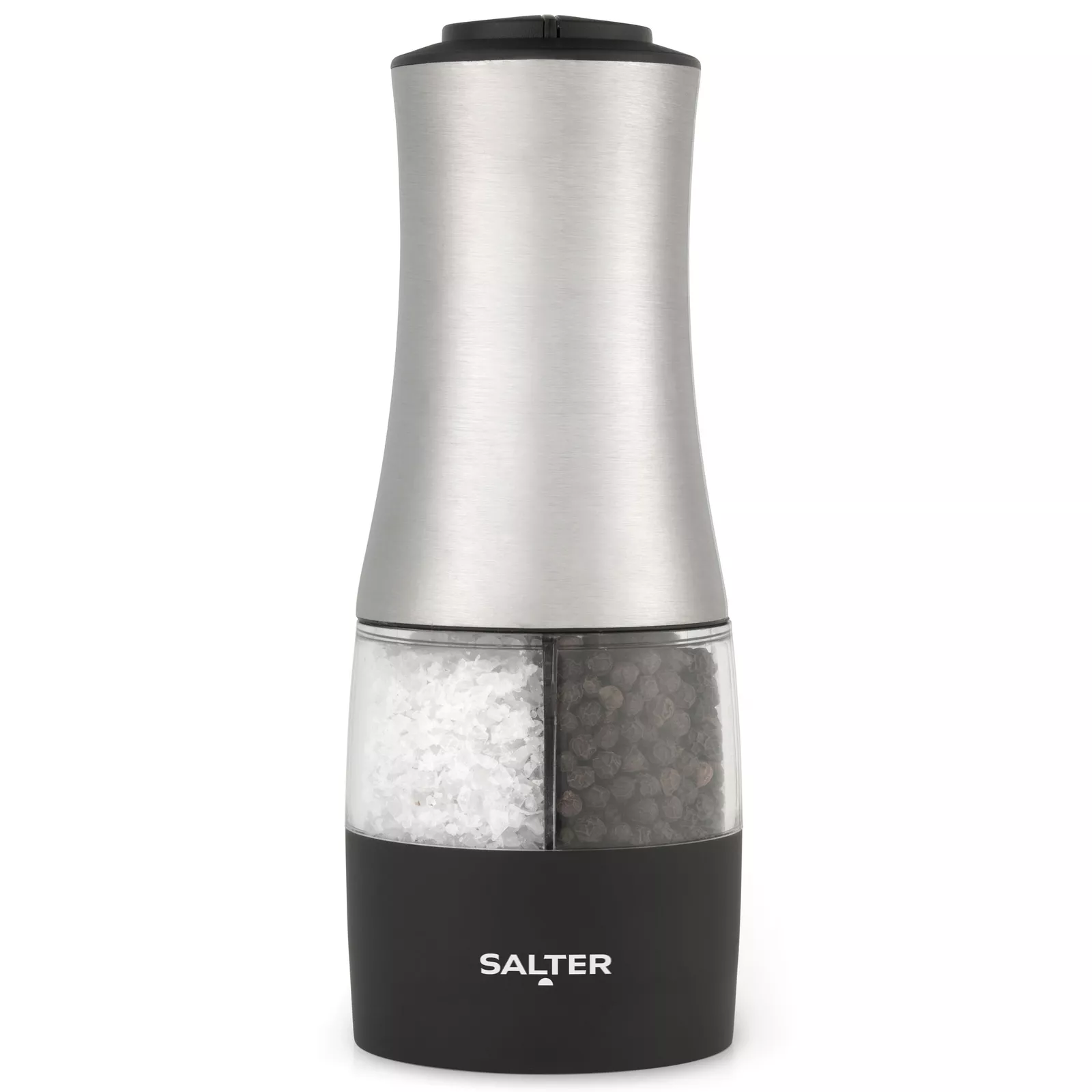 Salter Electric Salt & Pepper Mill One Handed Use Adjustable Grind Ceramic