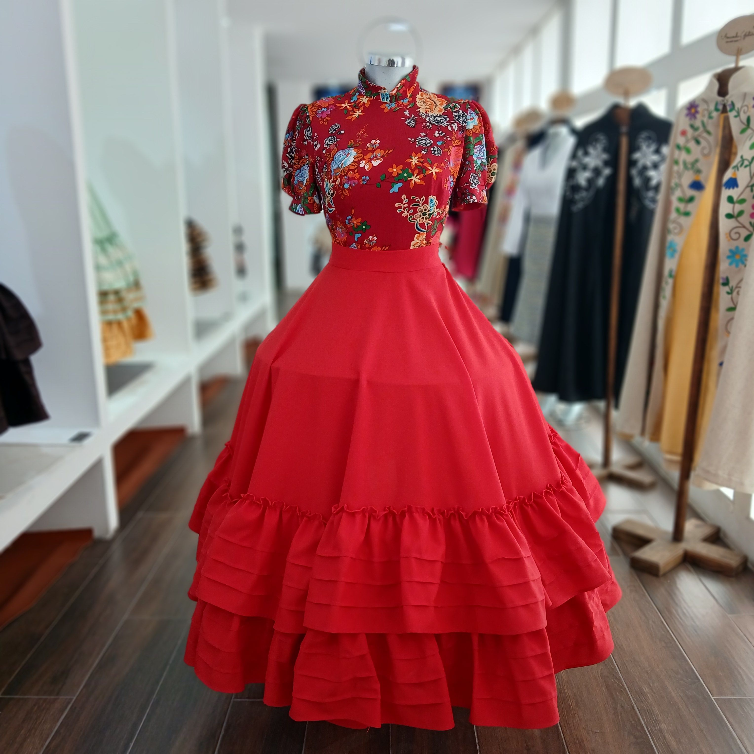 FLOR DE CASTILLA ROJO FLORAL