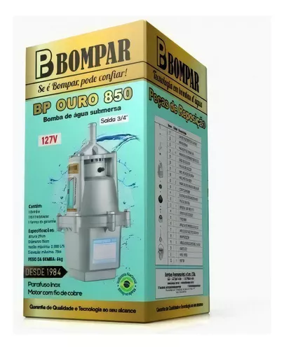 Bompar - Bomba De Água Submersível BP-ouro-850 127V
