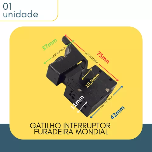 Interruptor Para Furadeira Mondial Nffi 07