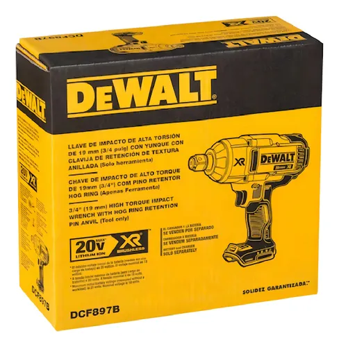 Chave de Impacto DeWalt 20V DCF897B 3/4 Sem Bateria