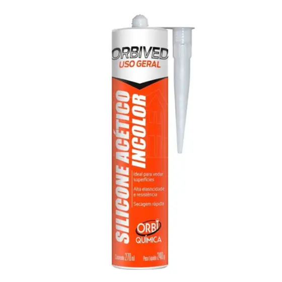 Silicone Acético Incolor Orbived