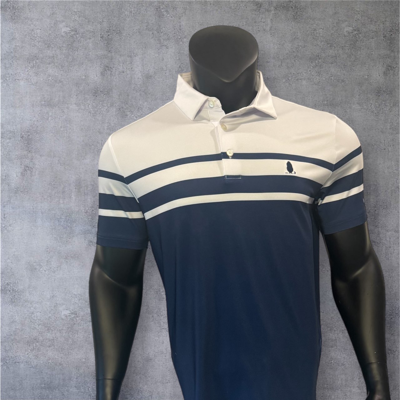 White-Blue Solid Polo 