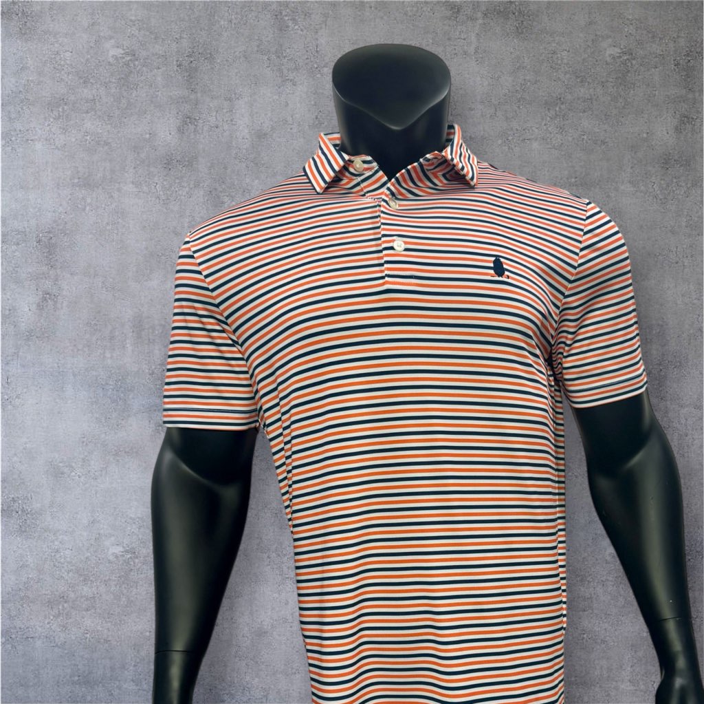 Orange-Blue Stripe Polo 