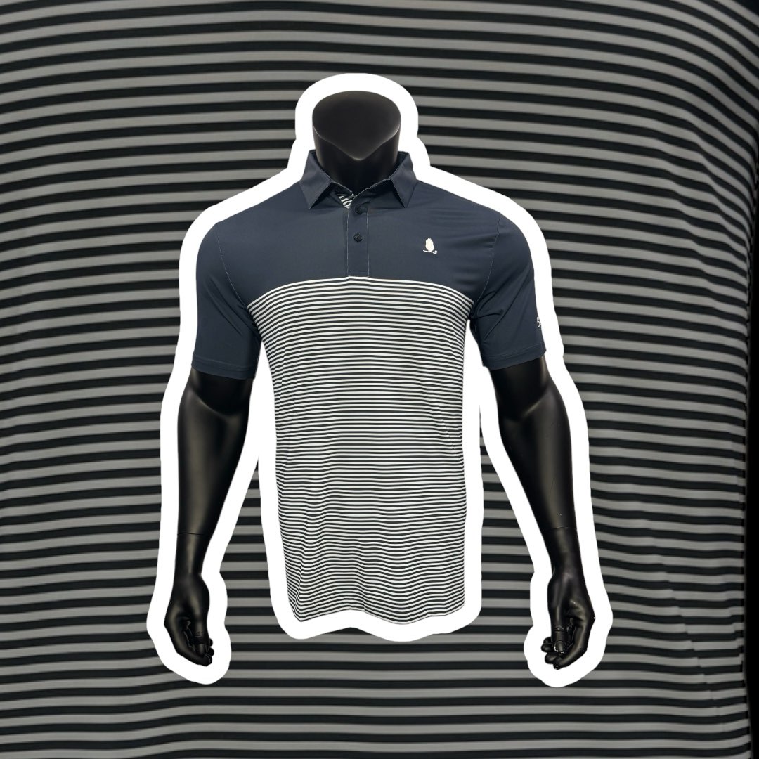 Solid Blue Stripe Polo