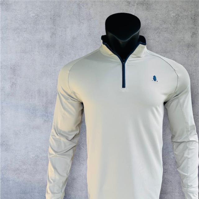 Quarter Zip Pull Over - Gray/Blue