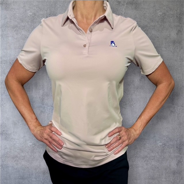 Womens Performance Golf Polo - Lavender/Grey