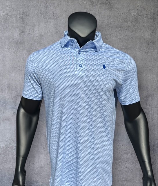 "Louisiana" Blue Golf Polo