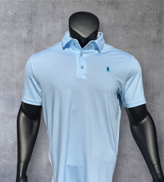 "Fleur-de-lis" Blue Golf Polo