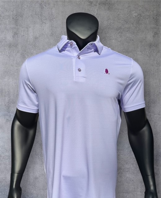 "Fleur-de-lis" Purple Golf Polo