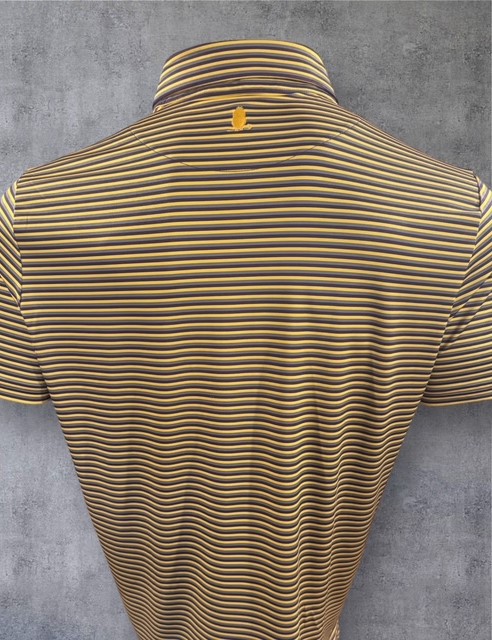 LSU Purple/Gold/Grey Stripe Polo