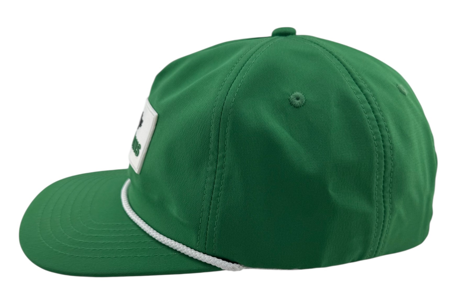 "Legalize Mulligans" Non-Structured White Rope Hat- Green