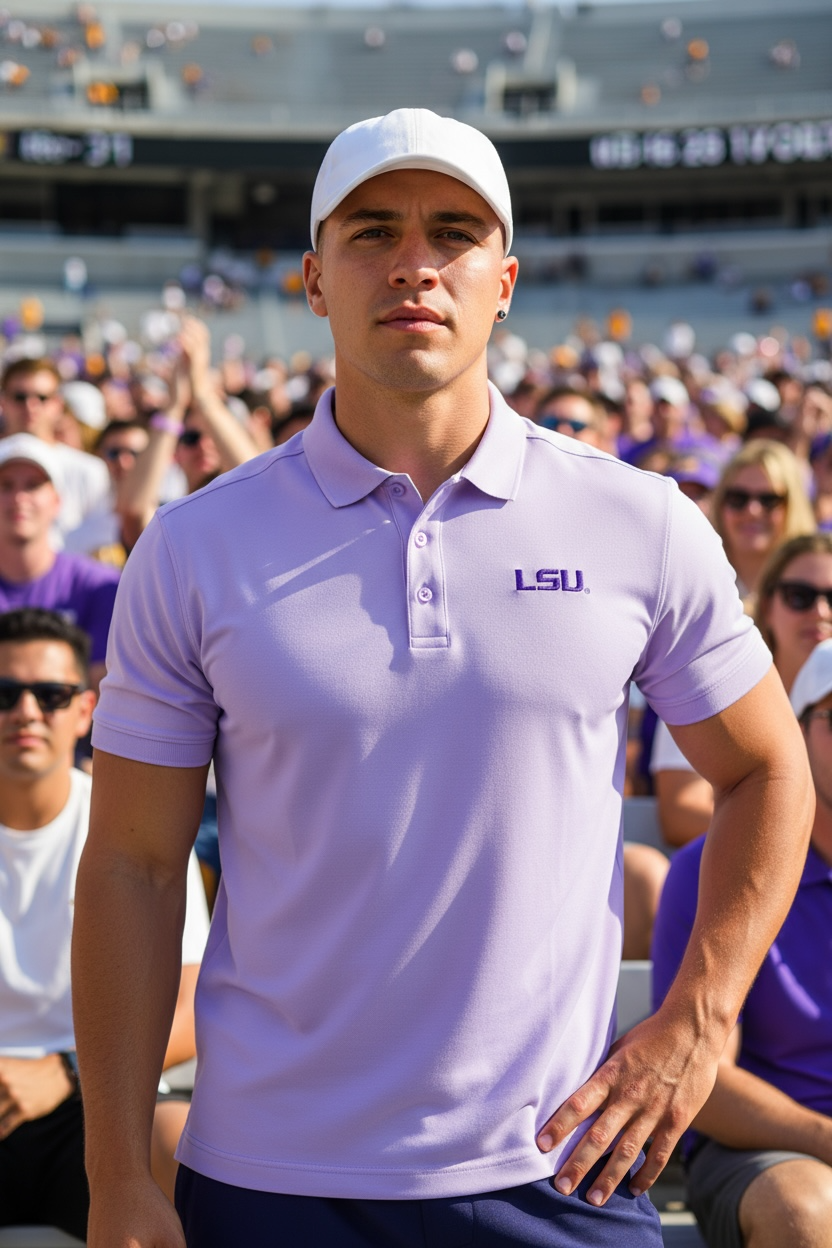 LSU Lavender Polo