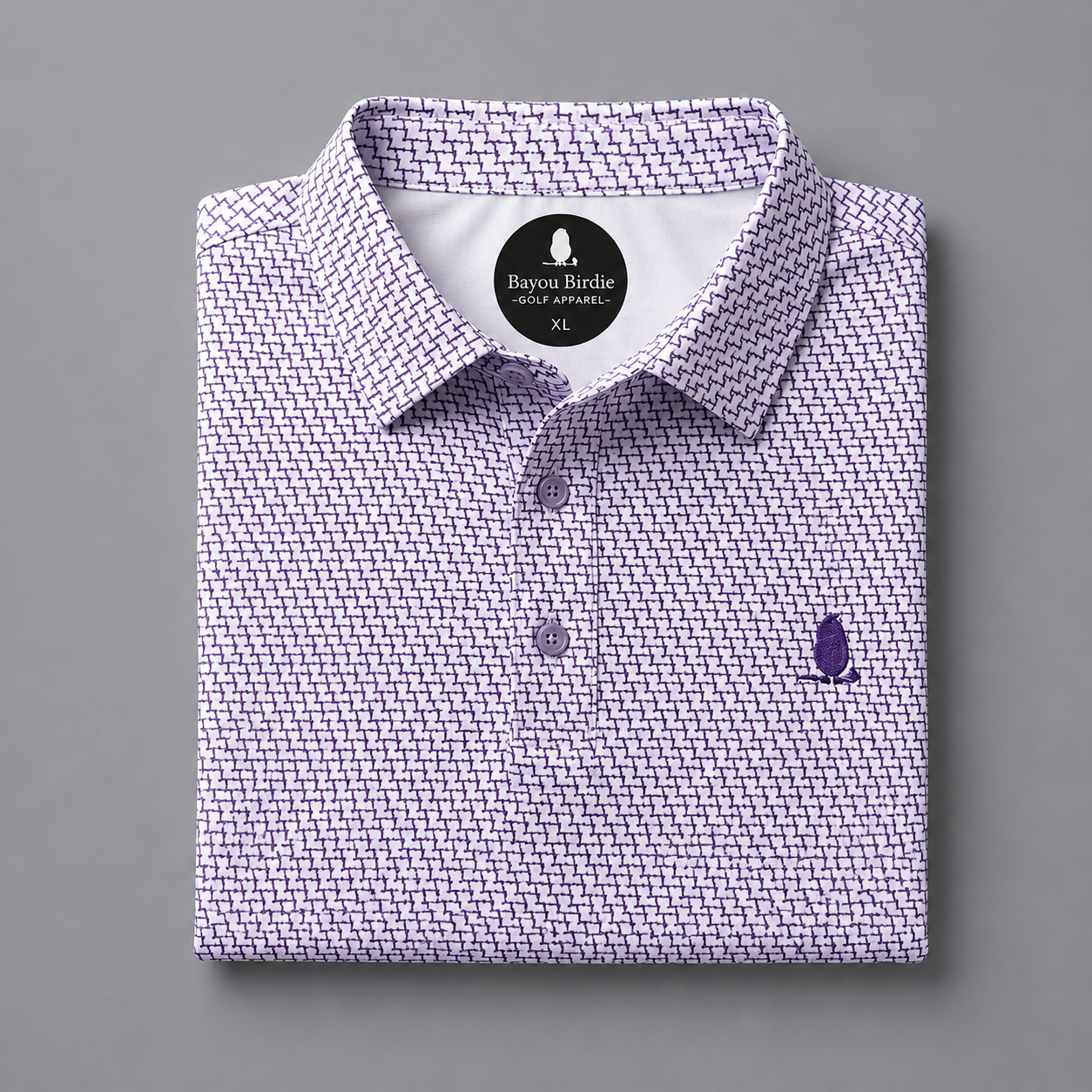"Louisiana" Purple Polo