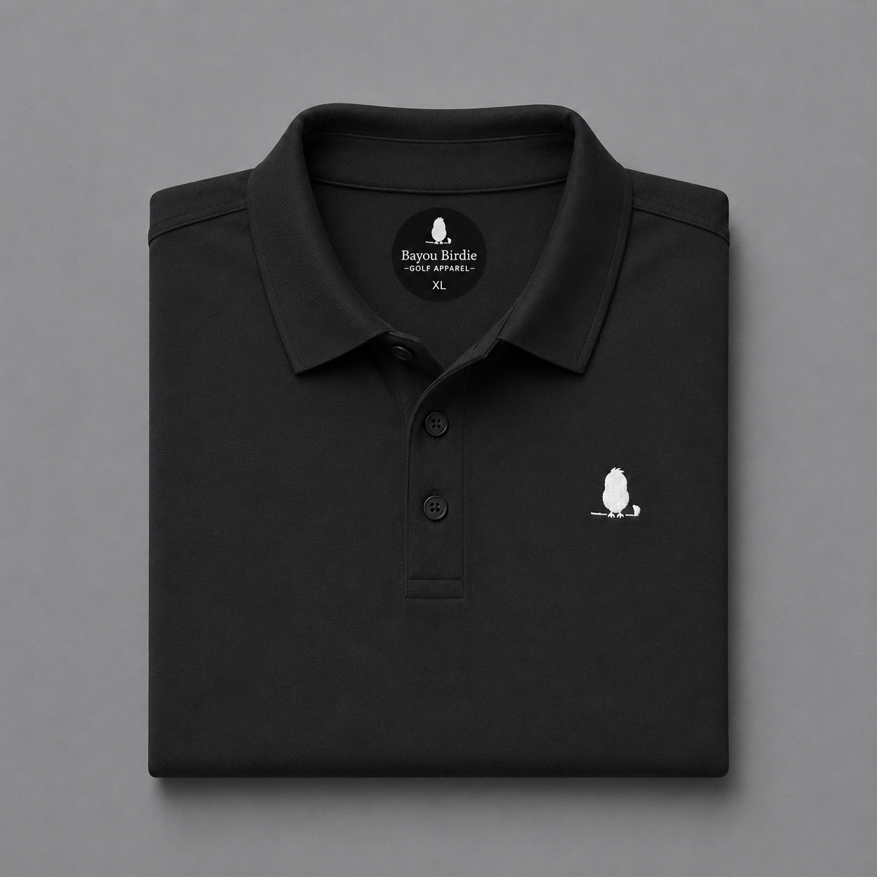 Solid Black Polo