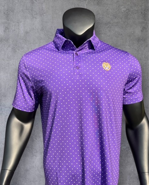 LSU Purple Polo Tiger Logo