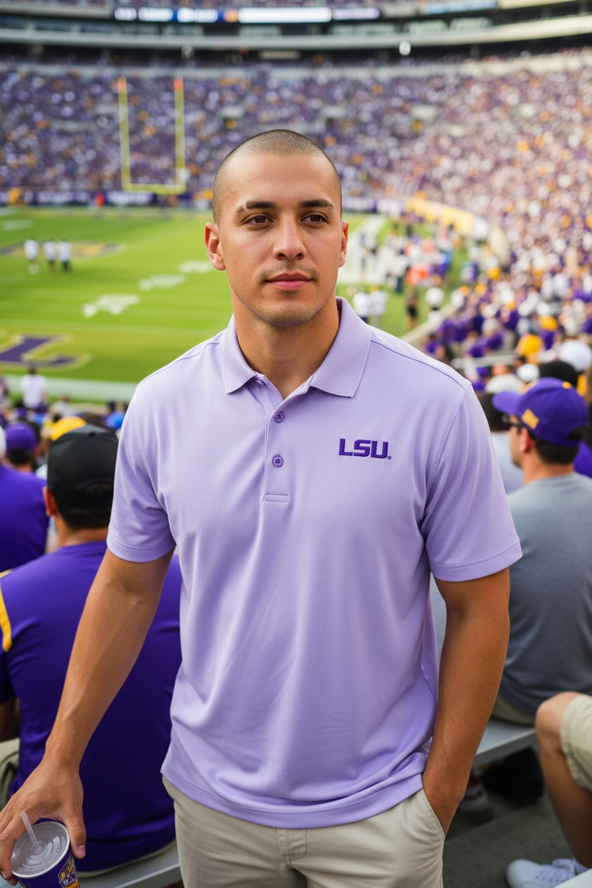 LSU Lavender Polo