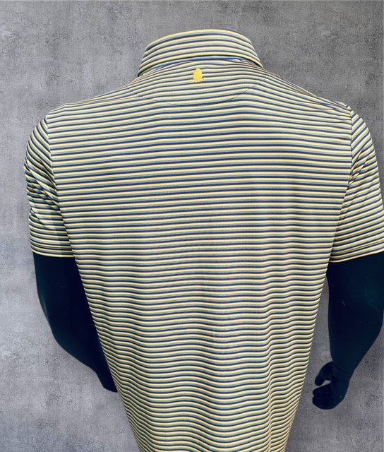 LSU Purple/Gold/Grey Stripe Polo