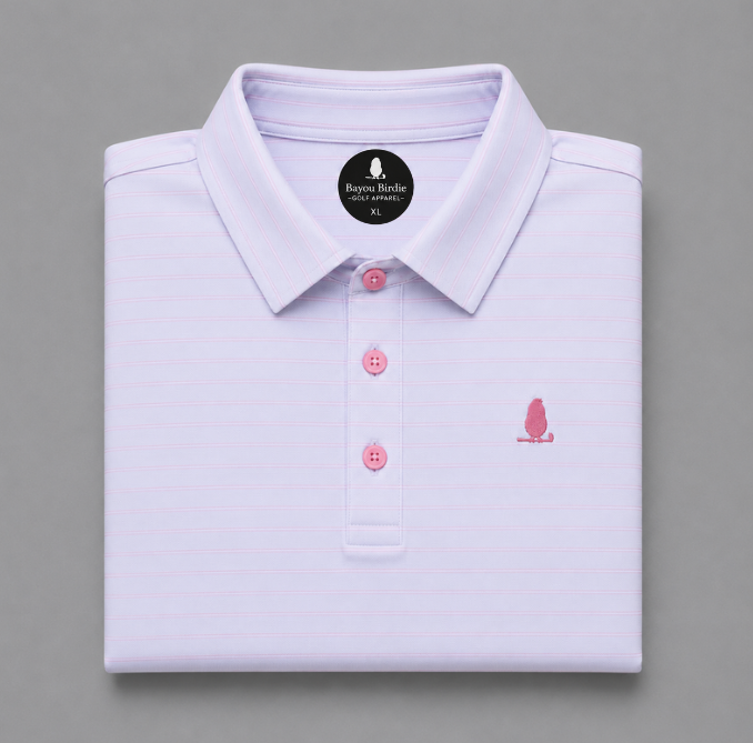 Classic Pink Stripe Polo