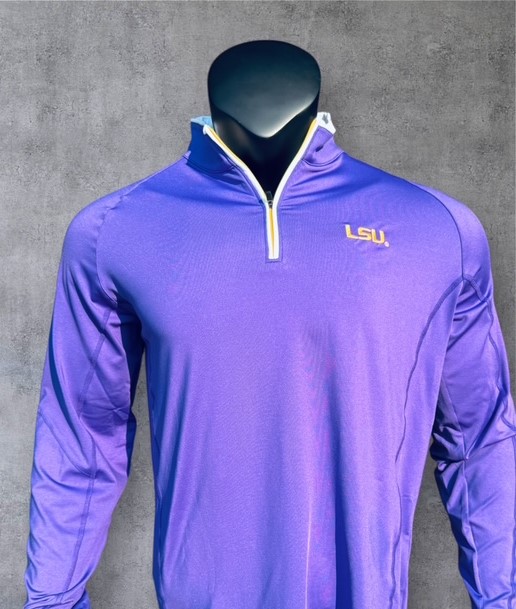 LSU Purple Quarter Zip Pullover