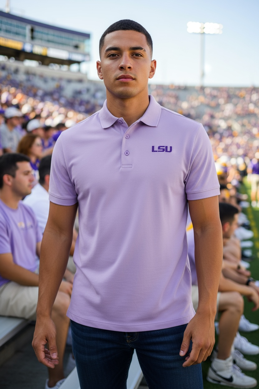 LSU Lavender Polo
