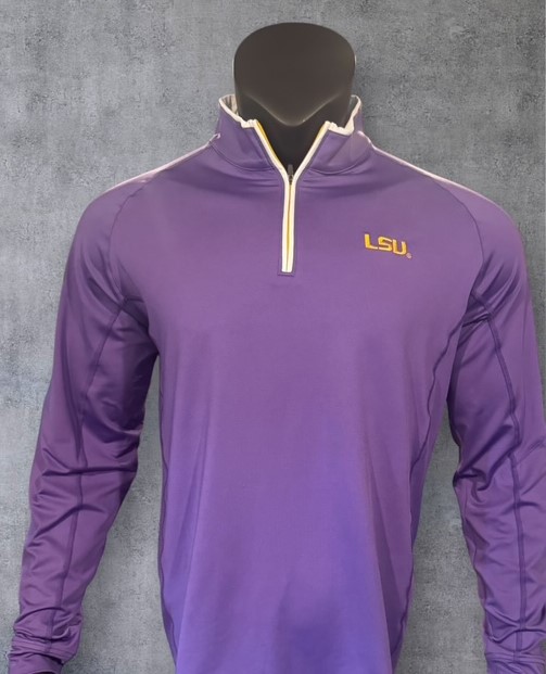 LSU Purple Quarter Zip Pullover