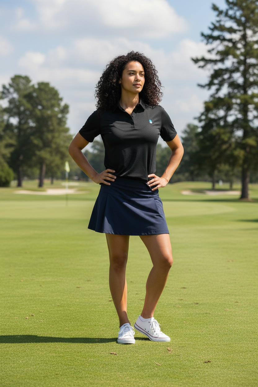 Womens Performance Polo - Black