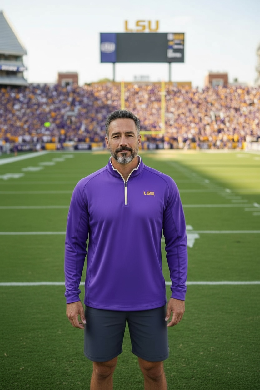 LSU Purple Quarter Zip Pullover 