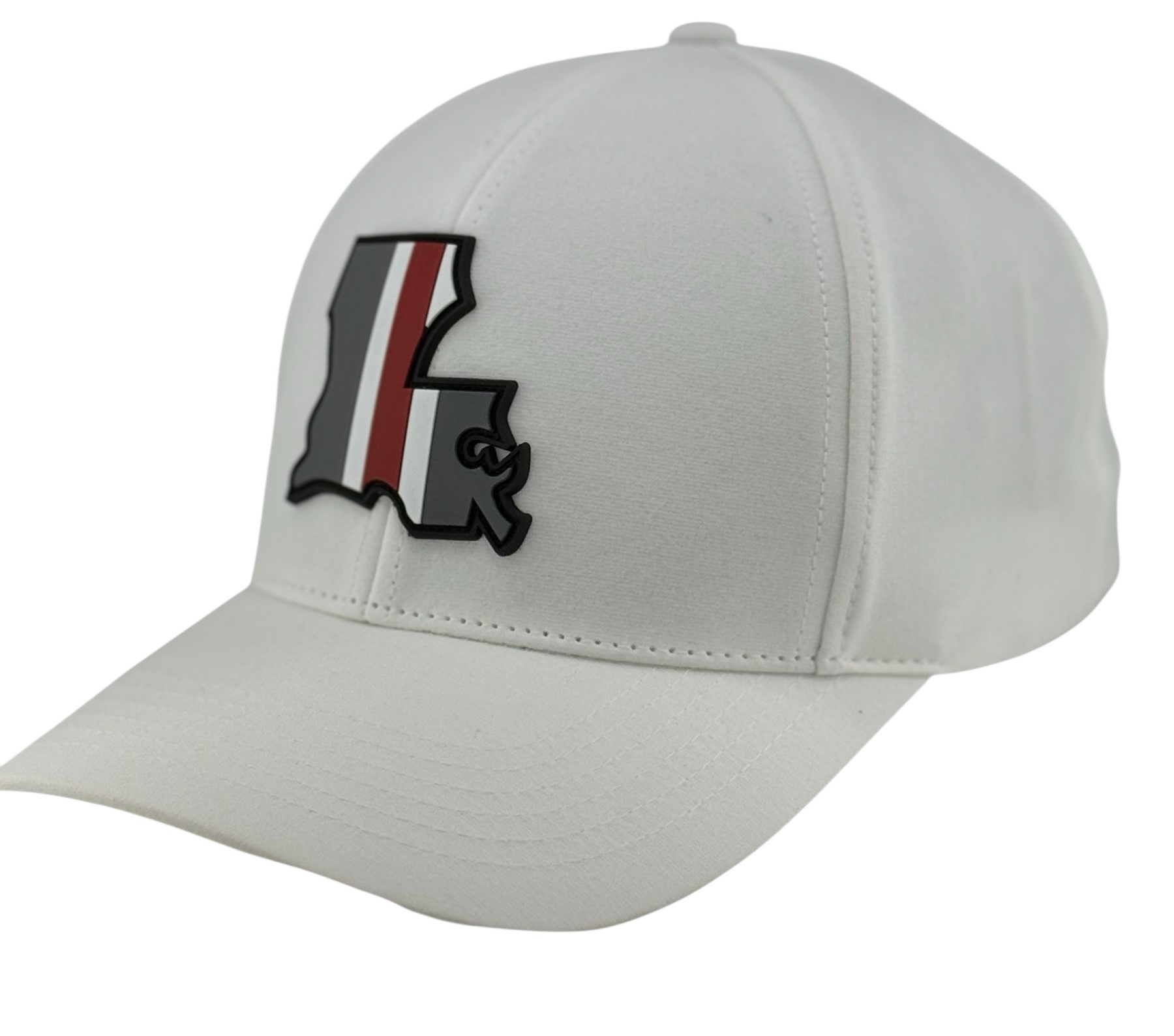"Scarlet/Grey Louisiana Hat" - White