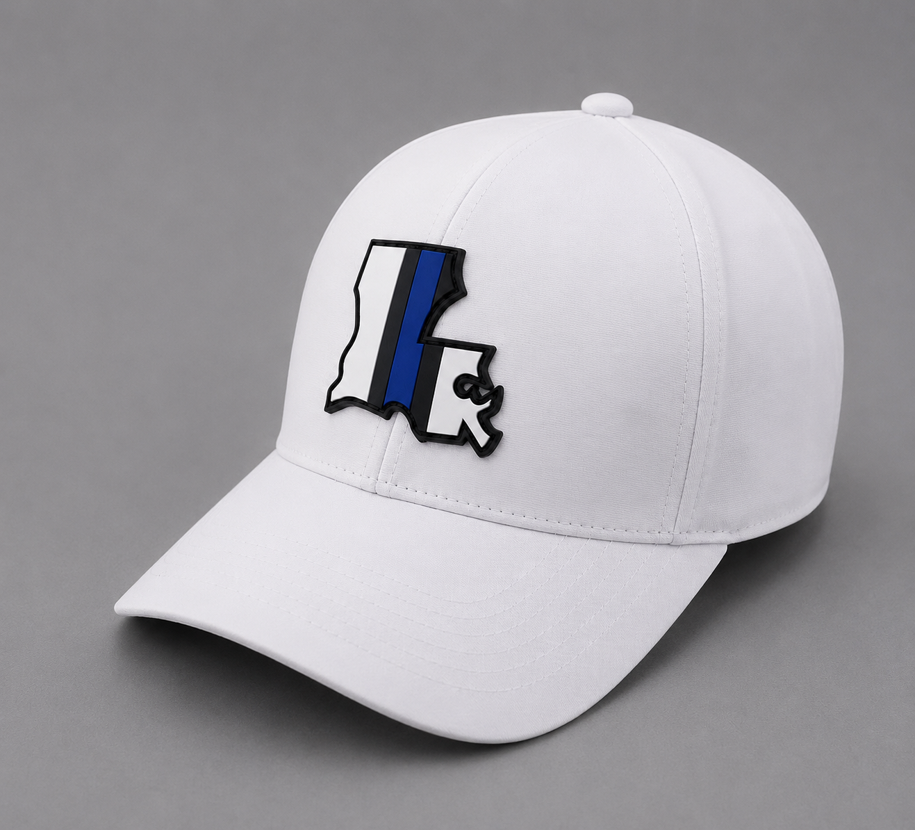 "Back the Blue" Louisiana Hat - White