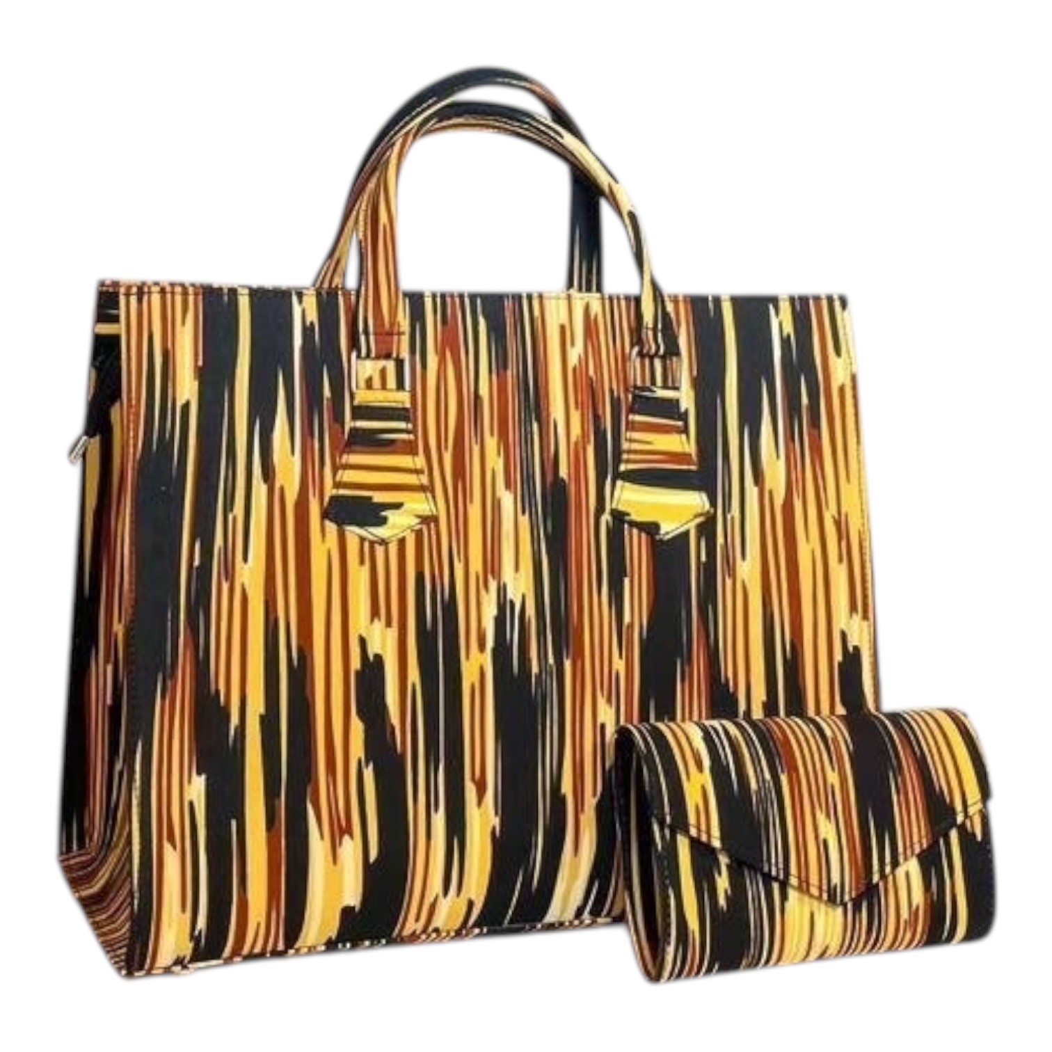 Gold Diva Ankara Bag + Clutch Purse