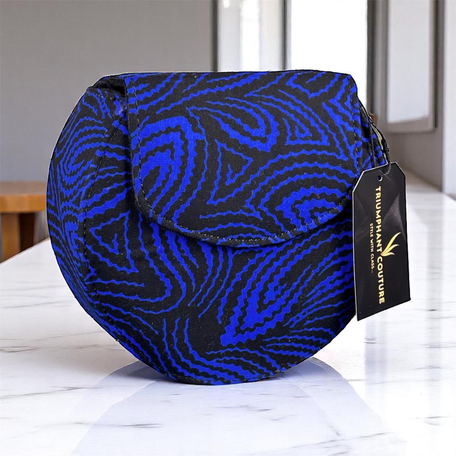 Blue Ankara Chic Purse