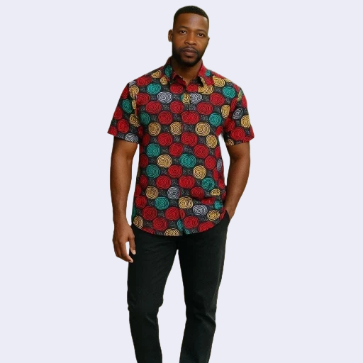 Multi Coloured Patterned Shirt