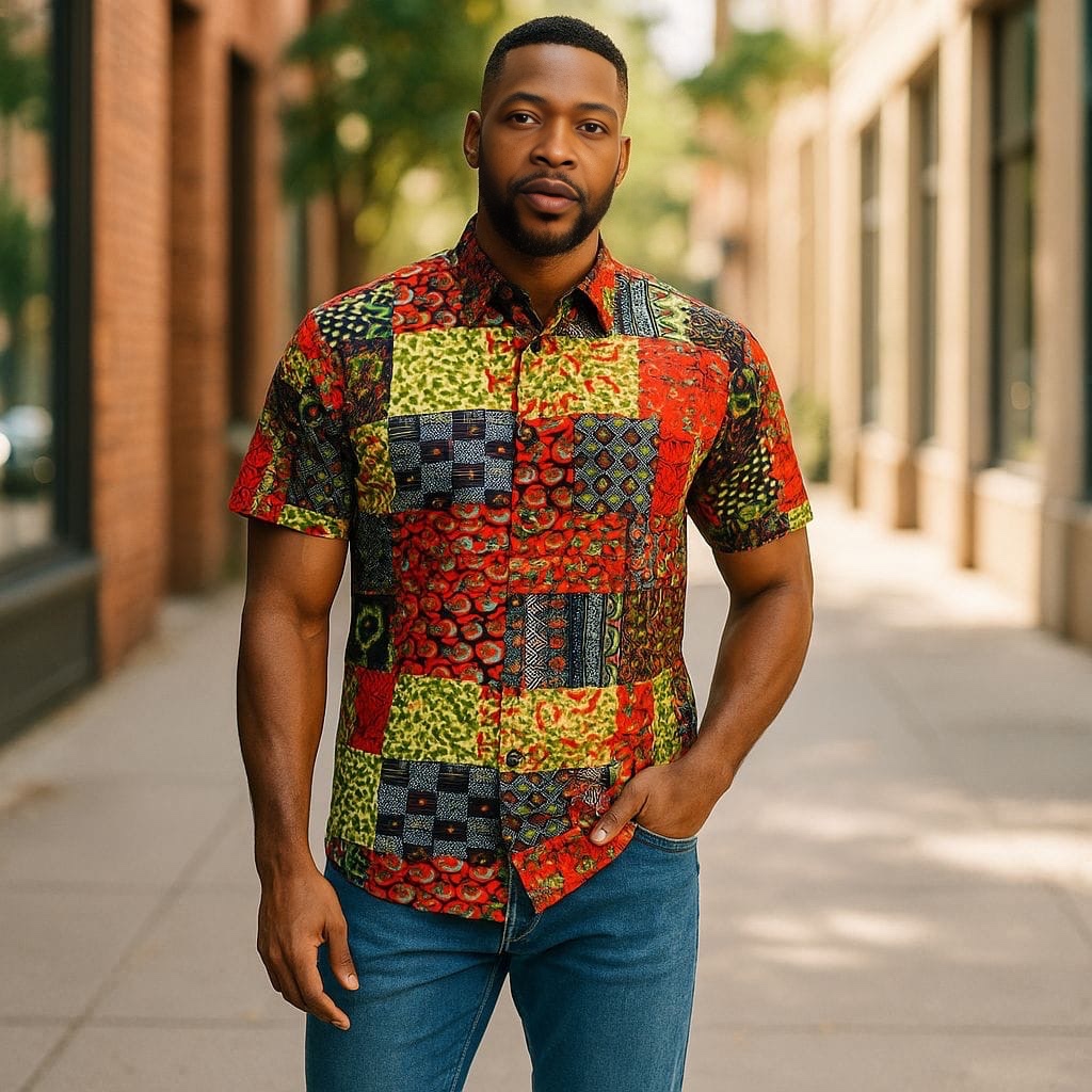 Multi-Color Patchwork Shirt