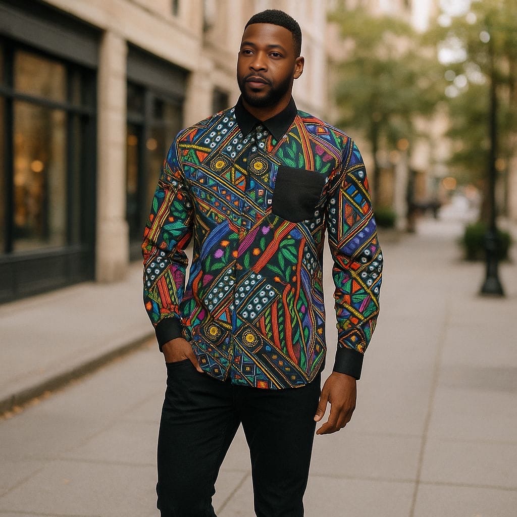 Colorful Geometric Pattern Shirt