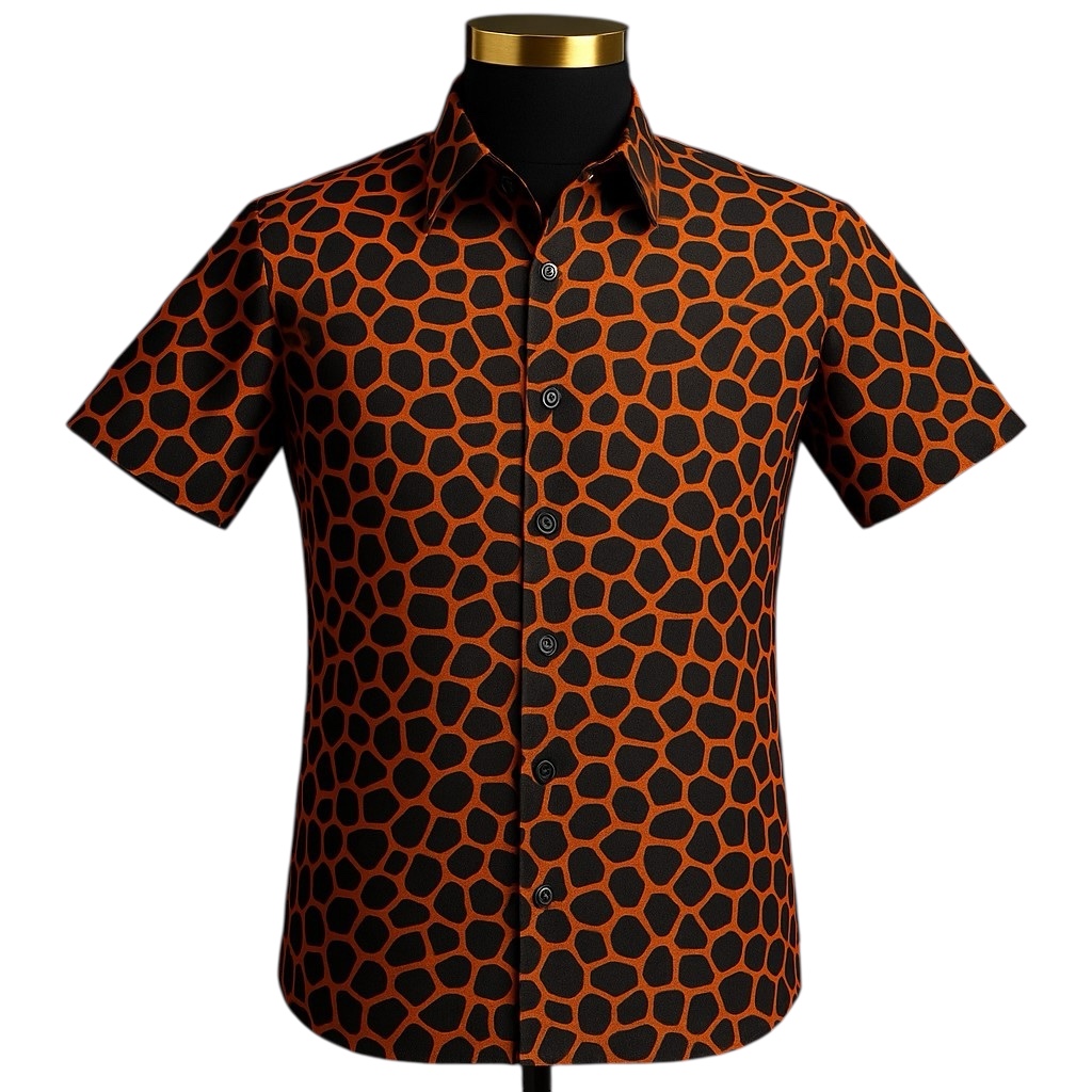 Orange Leopard Print Shirt