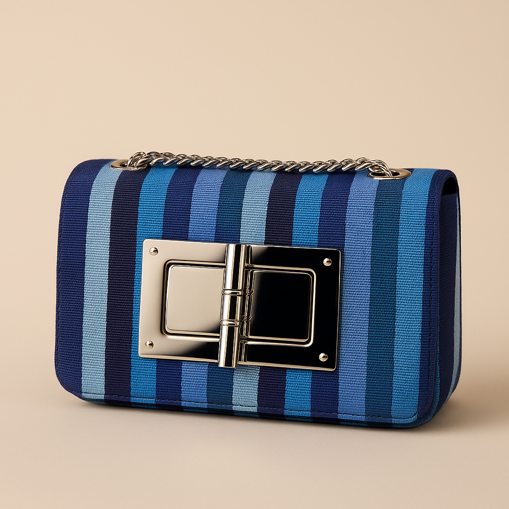 Blue Asoke Buckle Handbag