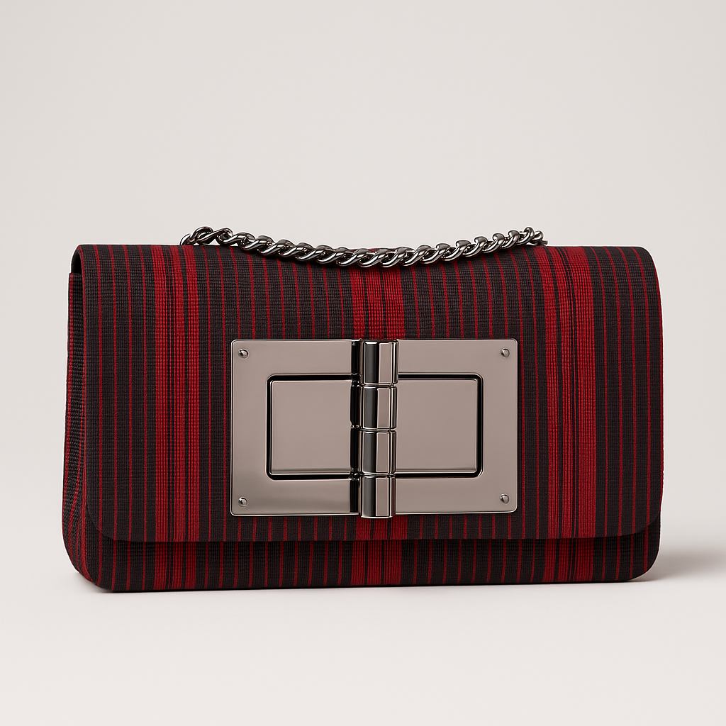 Wine Asoke Buckle Handbag